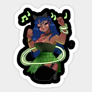 Pretty Rave Girl Sticker